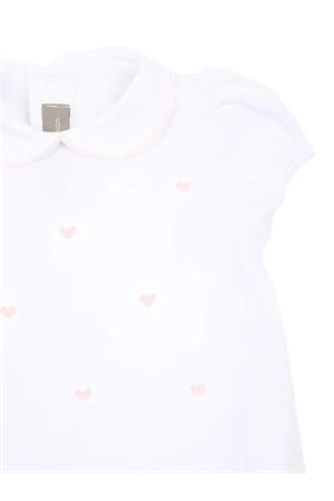 heart-embroidered Peter Pan collar romper LITTLE BEAR KIDS | 3077BCOROSA